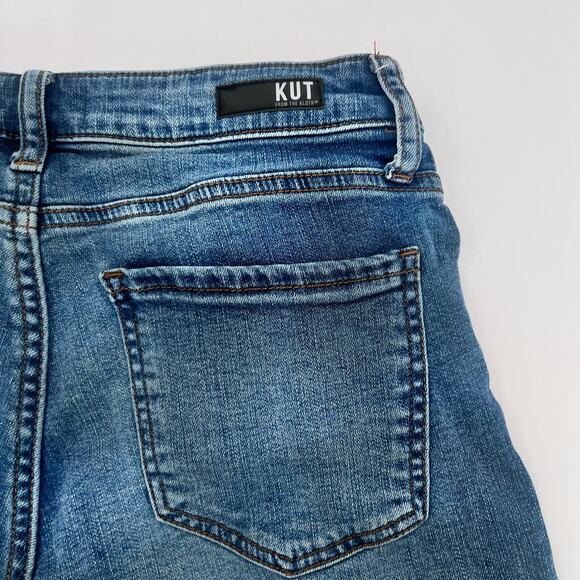 KUT FROM THE KLOTH CHLOE BOYFRIEND ROLLUP DENIM SHORTS SIZE S WOMENS - Picture 3 of 11